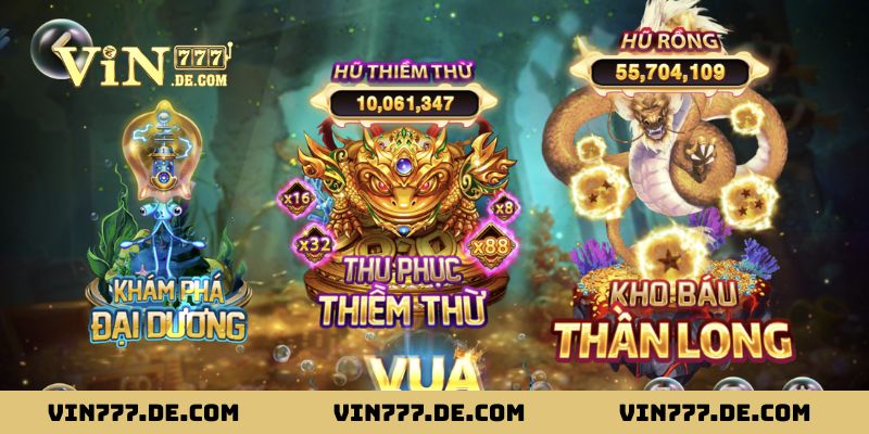 Vua Săn Cá - Săn Thiềm Thử Ăn Thưởng Gấp 1000 Lần Ở Vin777 2 Vua Săn Cá sở hữu đồ họa 3D hấp dẫn đỉnh cao