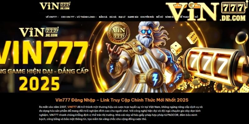 Nhà cái VIN777 đại sứ thương hiệu năm 2025 - Khẳng định vị thế 4 Nhà cái VIN777 đại sứ thương hiệu năm 2025