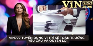VIN777 Tuyển dụng vị trí kế toán trưởng - Yêu cầu và quyền lợi 7 VIN777 Tuyển dụng vị trí kế toán trưởng